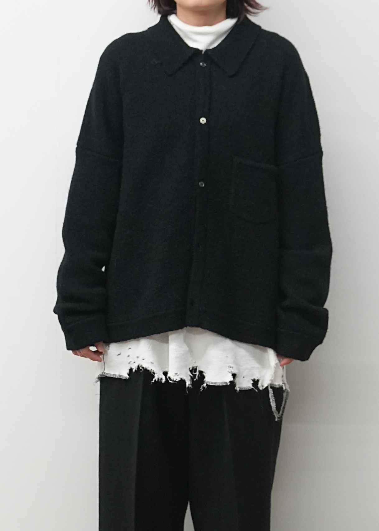 KIMONO KNIT SHIRT(BLACK)