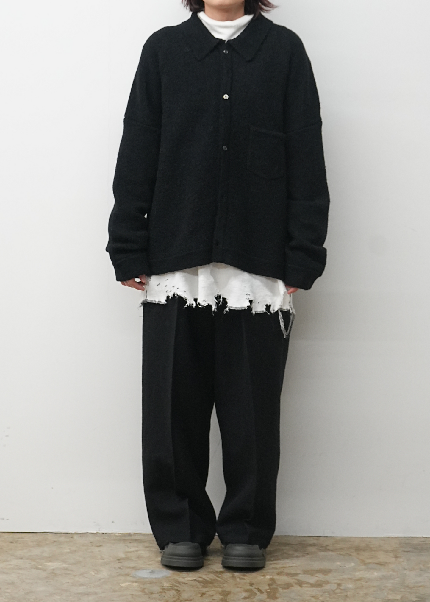 KIMONO KNIT SHIRT(BLACK)
