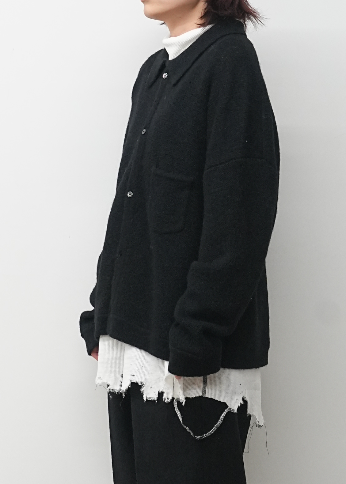KIMONO KNIT SHIRT(BLACK)