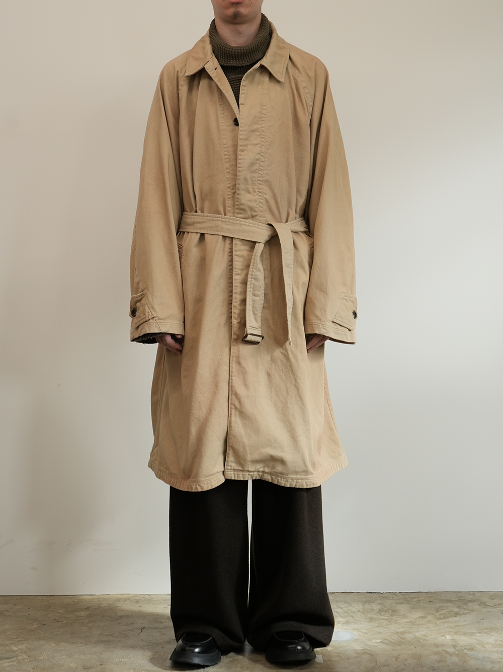 DRILL BALMACAAN COAT(BEIGE)