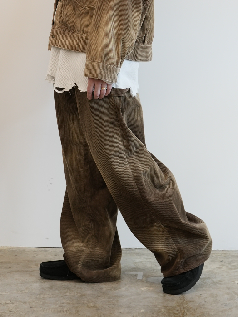 CORDED VELVETEEN PAINTER PANTS(BROWN)