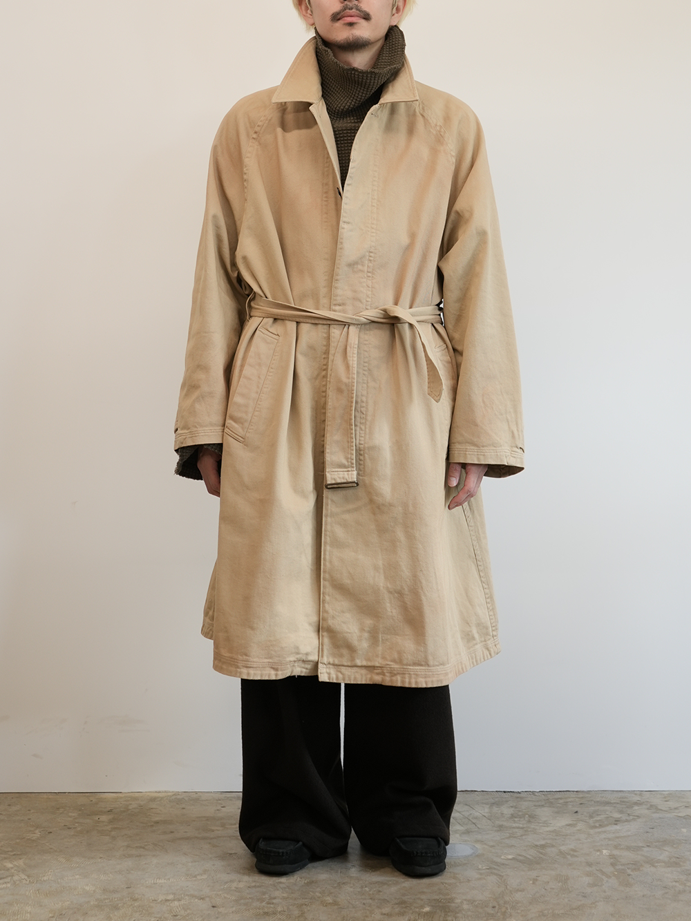 DRILL BALMACAAN COAT(BEIGE)