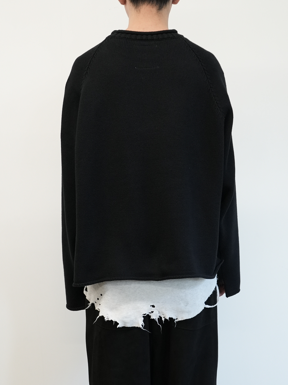 SHORT LENGTH KNIT(BLACK)