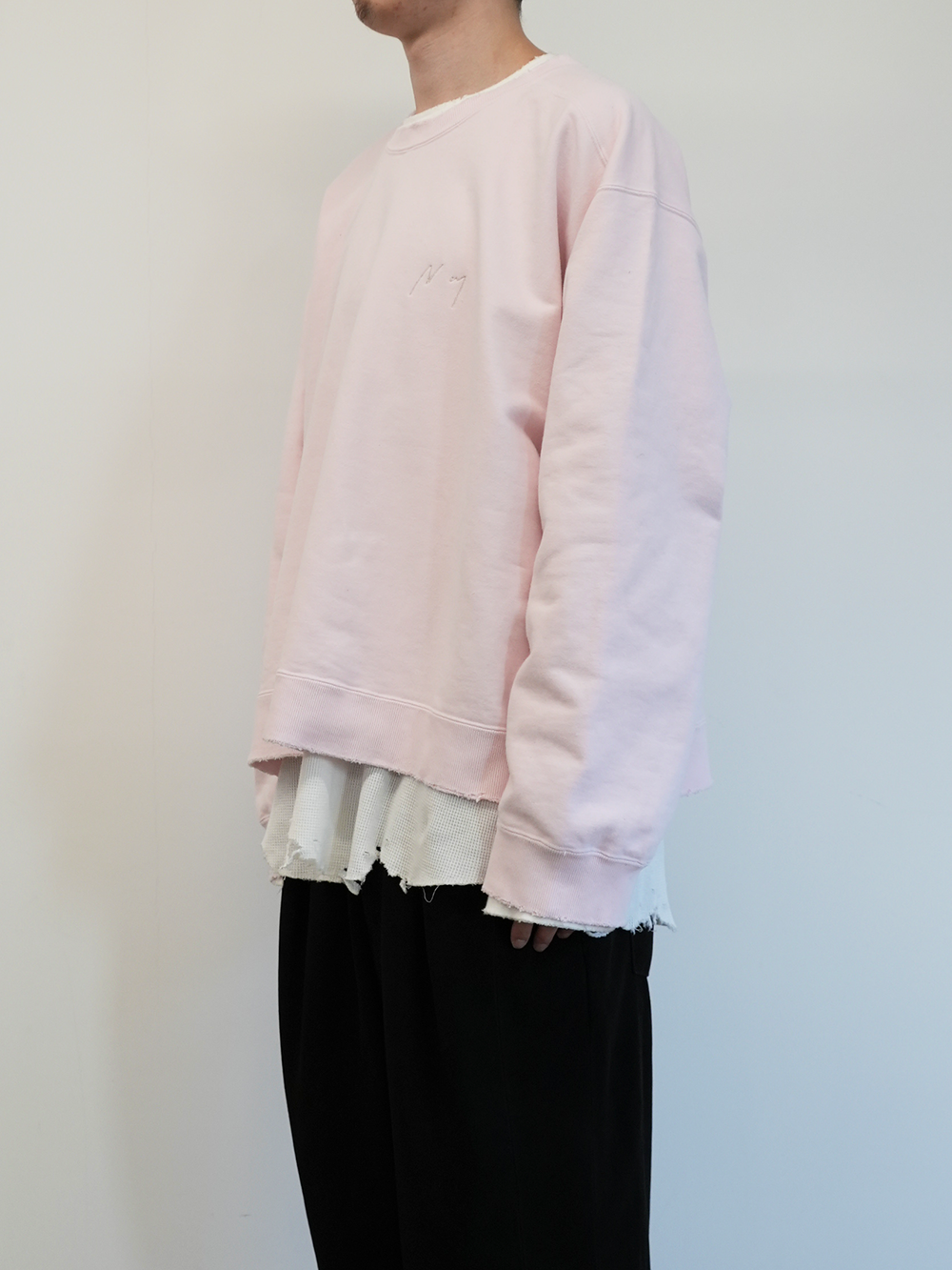 EMBROIDERY SWEAT SHIRT(PINK)