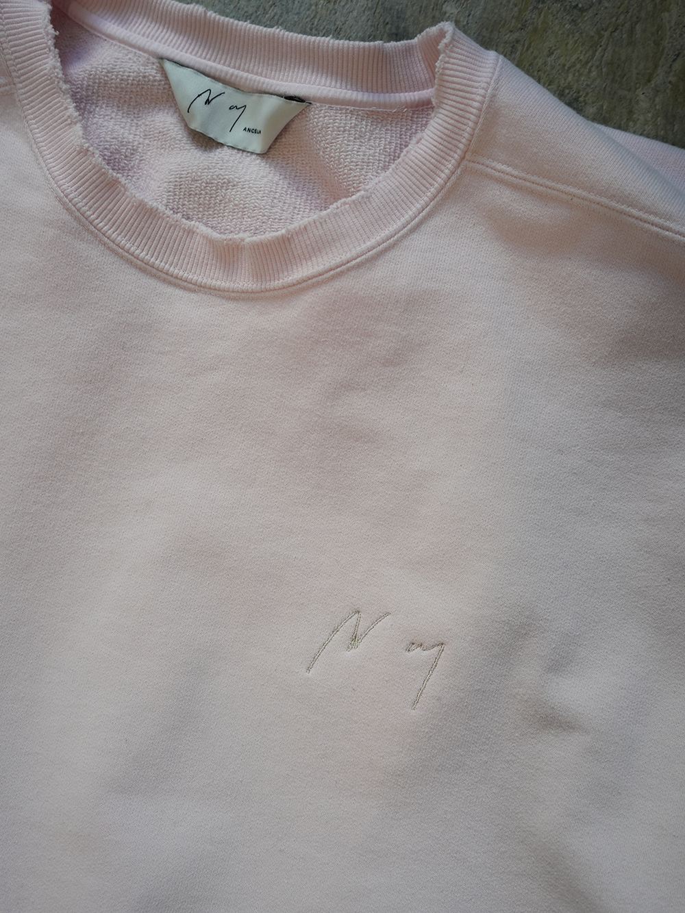 EMBROIDERY SWEAT SHIRT(PINK)