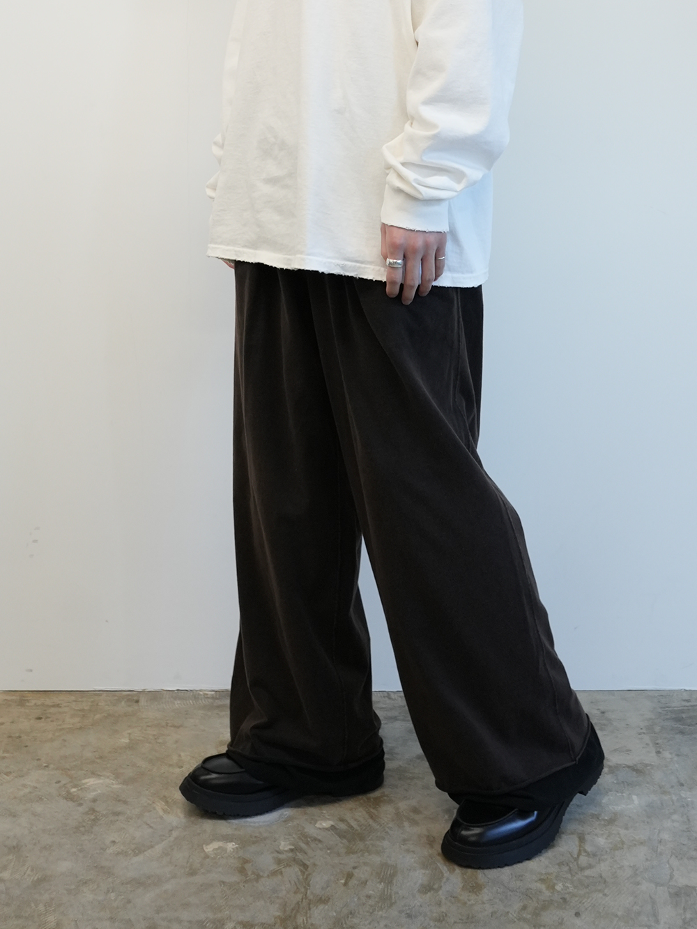 FADED DRAPE WIDE EASY CUT SLACKS