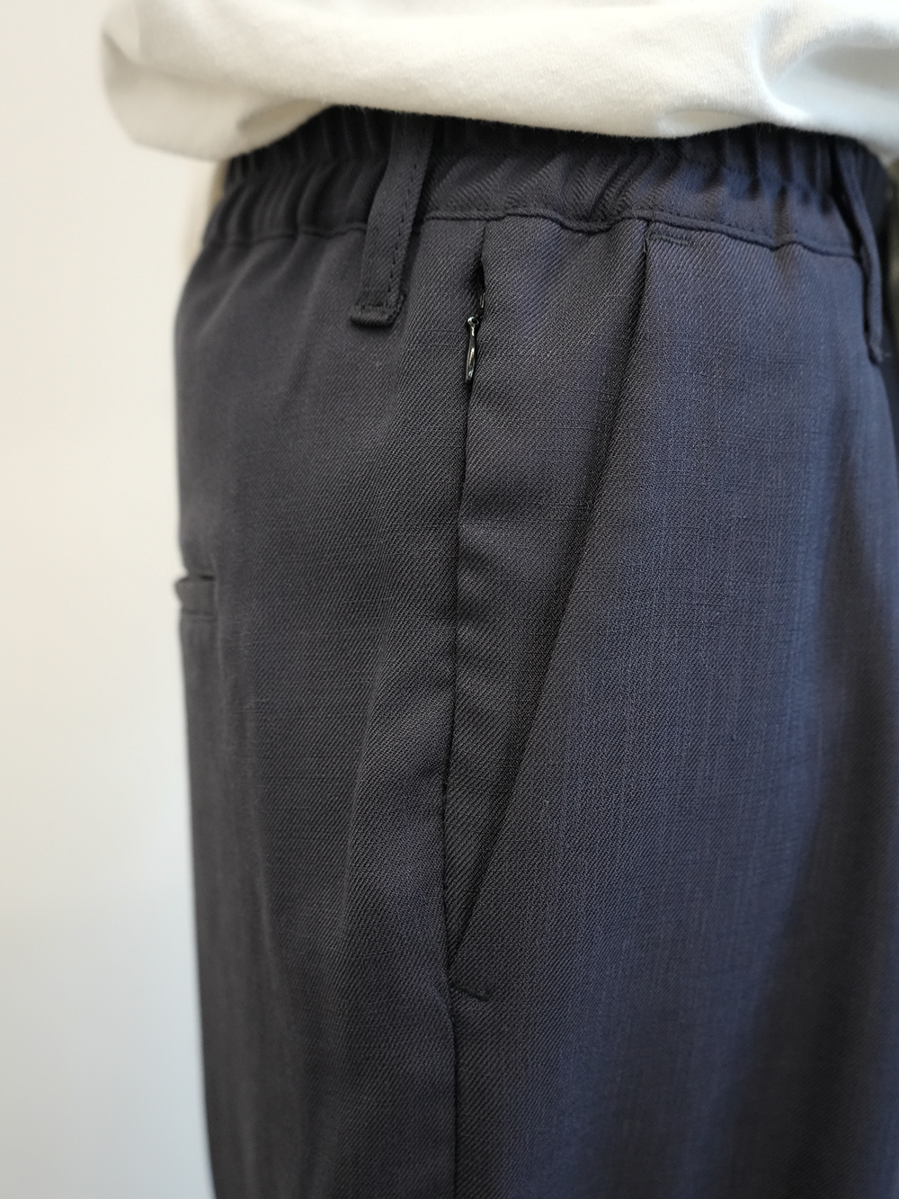 TA/W TUCK EASY SLACKS(NAVY)