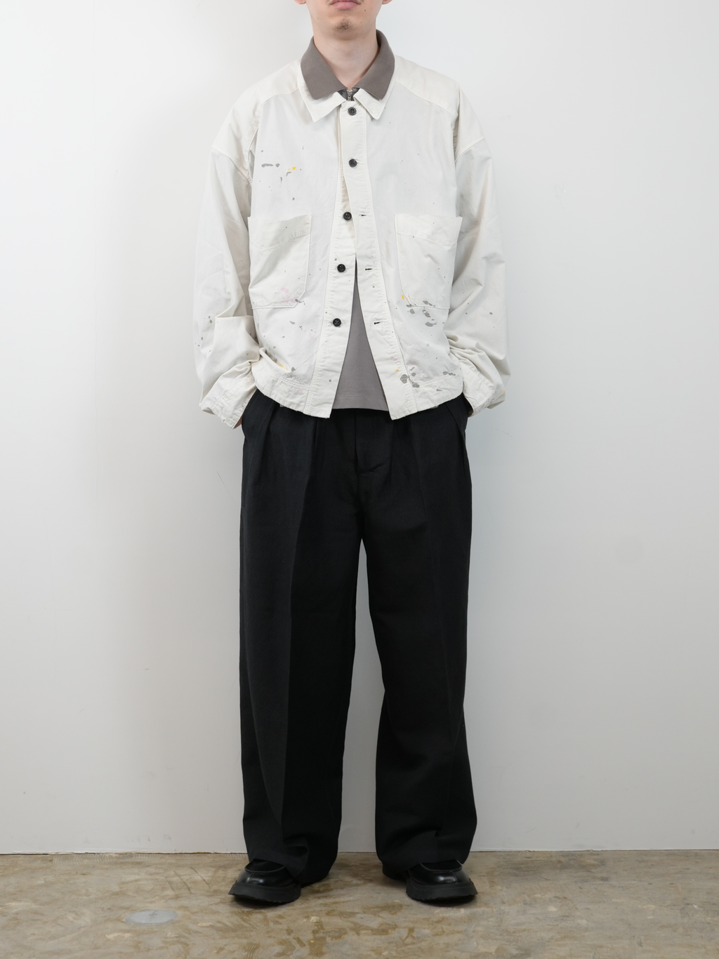 CHAMBRAY SHIRT JACKET(WHITE) – ANCELLM CHAMBRAY SHIRT JACKET(WHITE) – ANCELLM