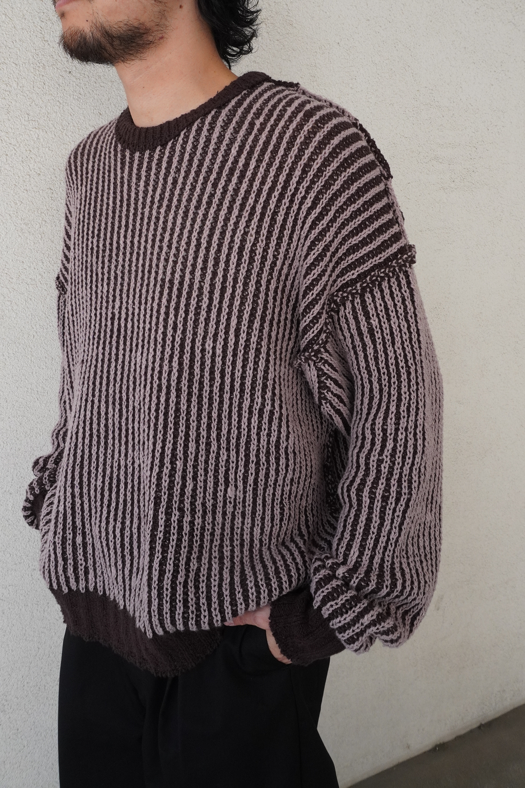 OVER CORD KNIT(D.BROWN)