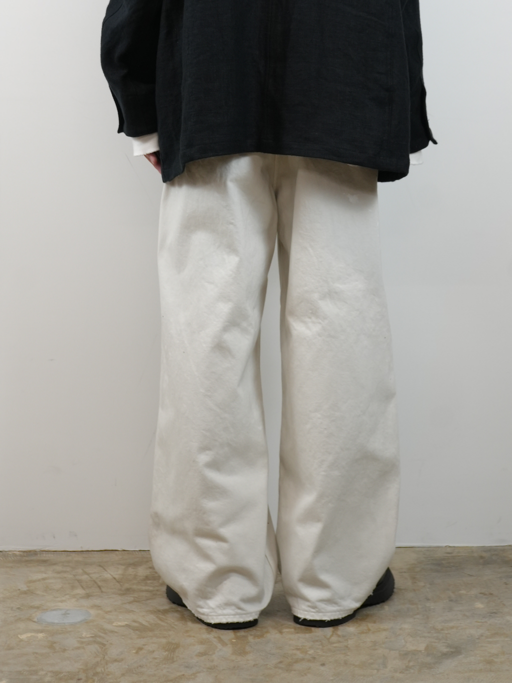 DAMAGE WIDE 5P DENIM PANTS(WHITE) – ANCELLM DAMAGE WIDE 5P DENIM PANTS(WHITE) – ANCELLM