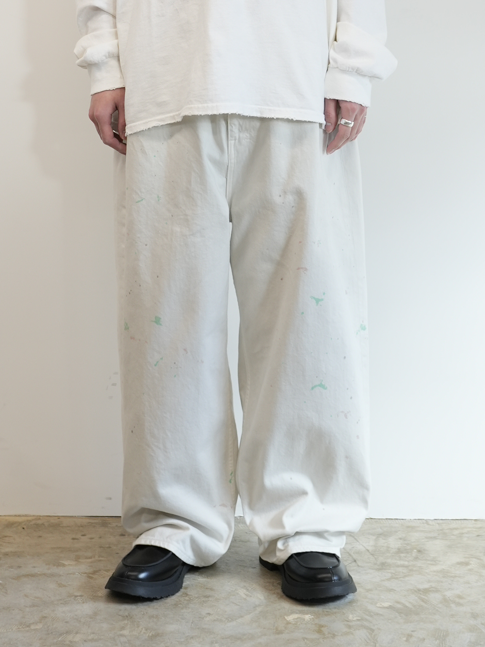 AGING WIDE 5P DENIM PANTS(WHITE)