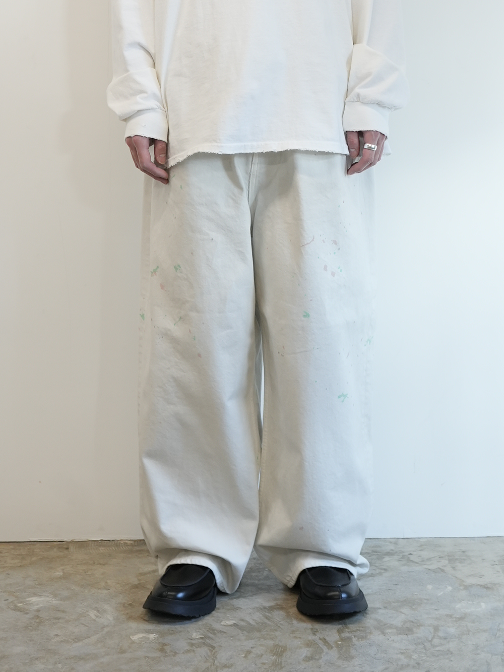 AGING WIDE 5P DENIM PANTS(WHITE)