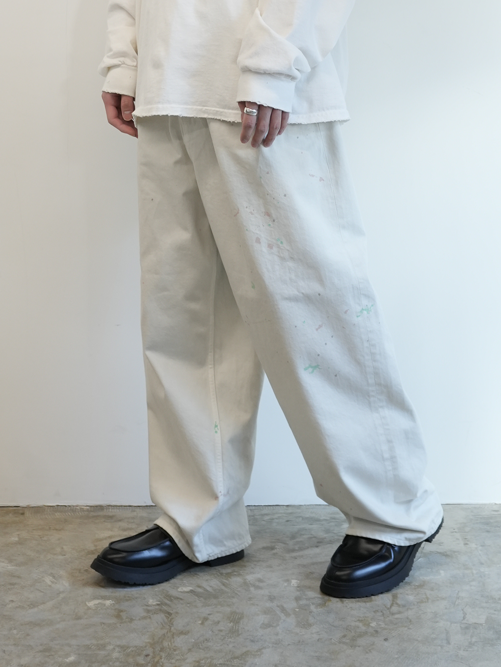 AGING WIDE 5P DENIM PANTS(WHITE)