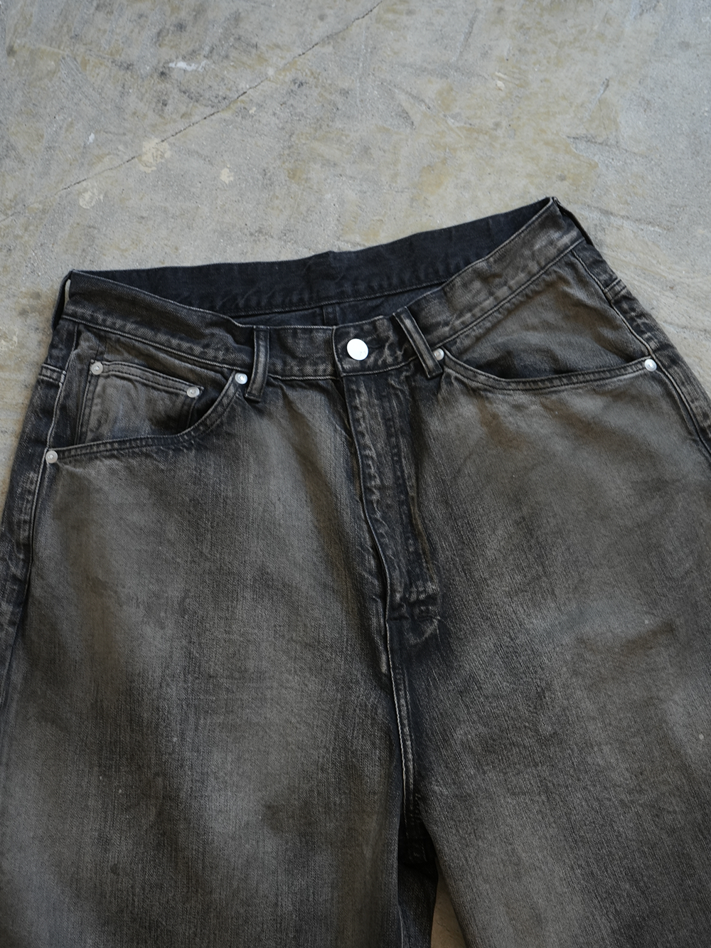 AGING WIDE 5P DENIM PANTS(BLACK)