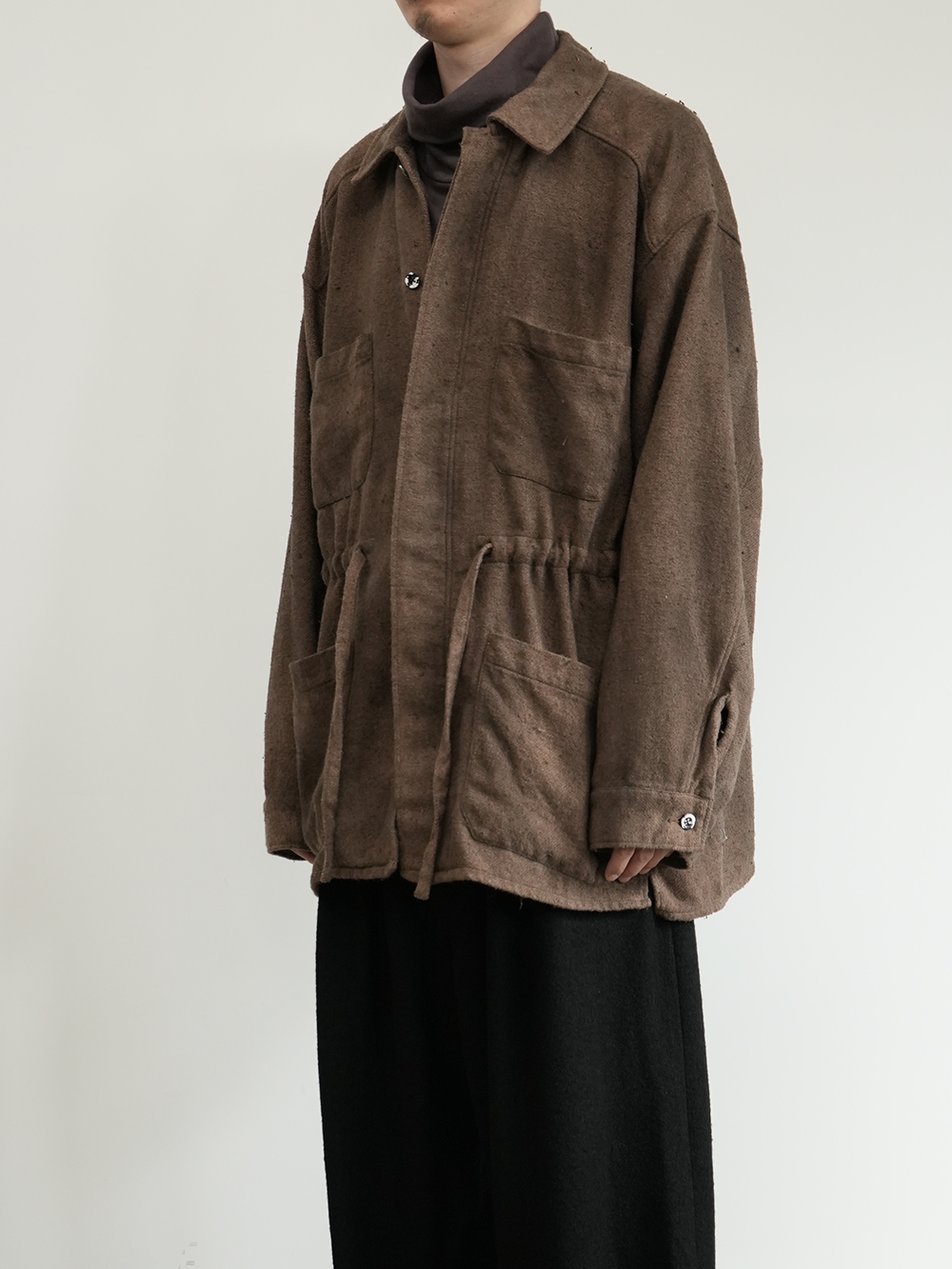 PILLING SHIRT JACKET(BROWN)