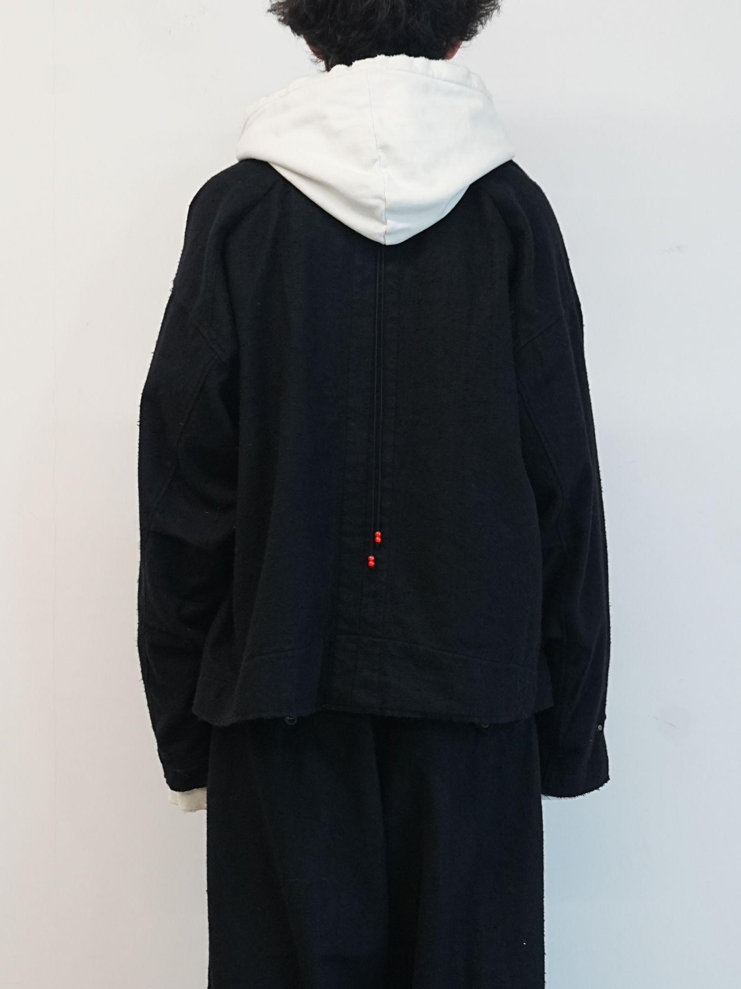 PILLING WOOL DOUBLE BLOUSON(BLACK)