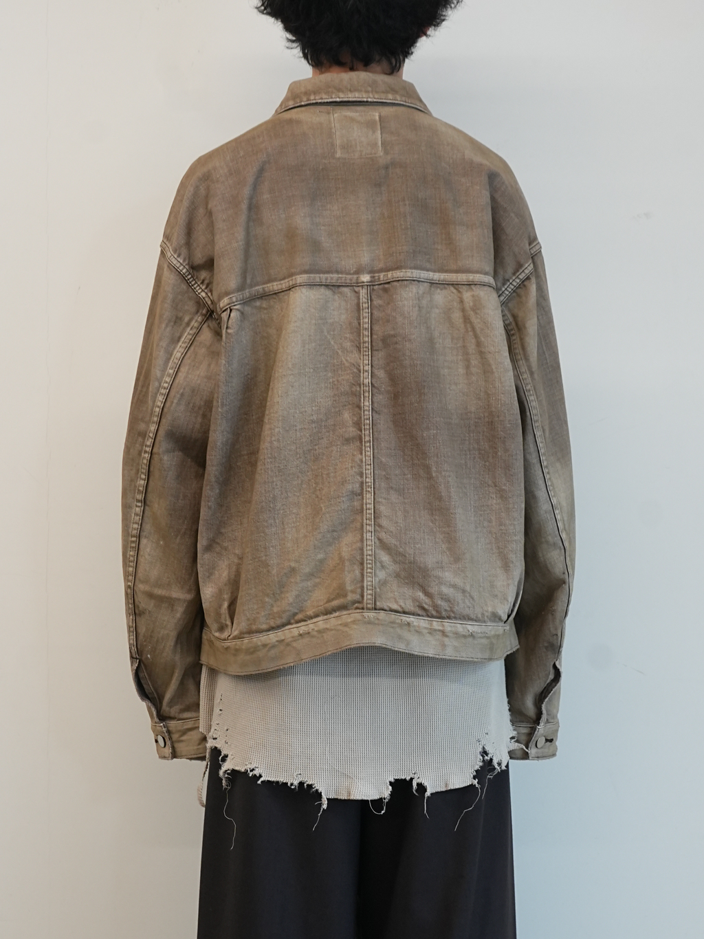 AGING DENIM JACKET(BROWN)