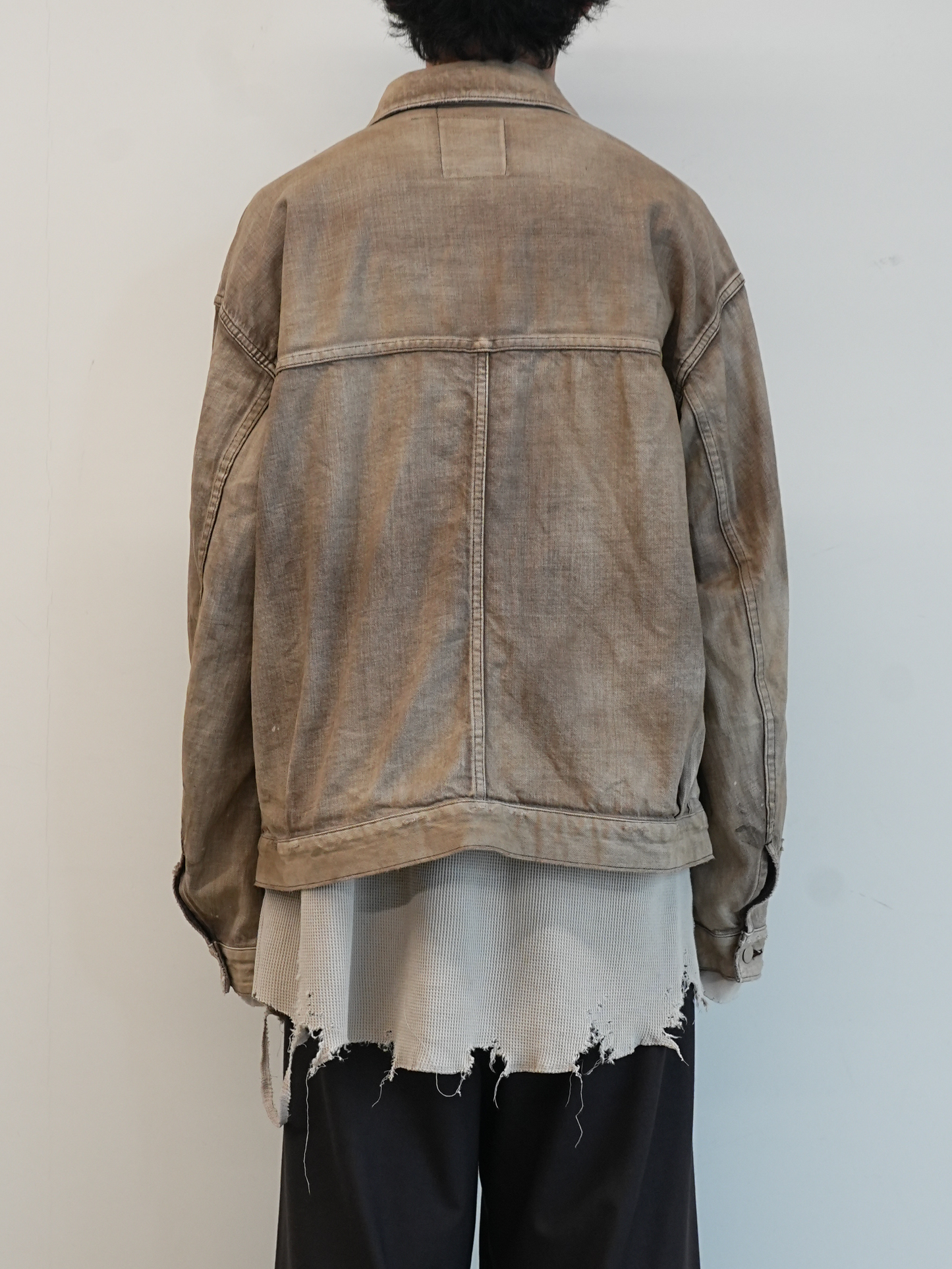 AGING DENIM JACKET(BROWN)