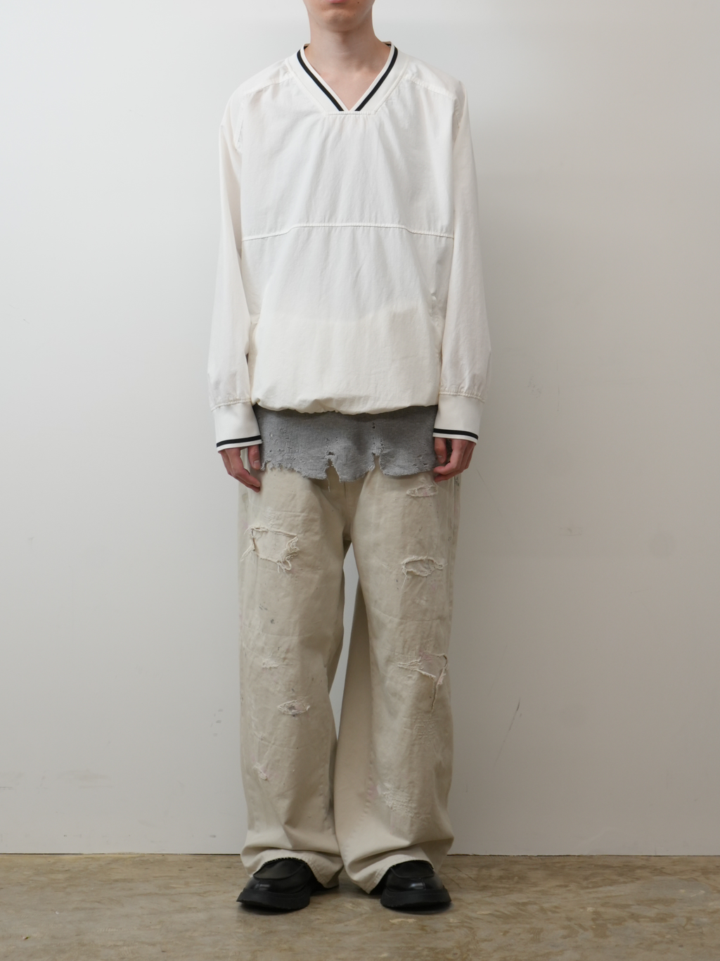 C/N PULLOVER SHIRT(WHITE) – ANCELLM C/N PULLOVER SHIRT(WHITE) – ANCELLM