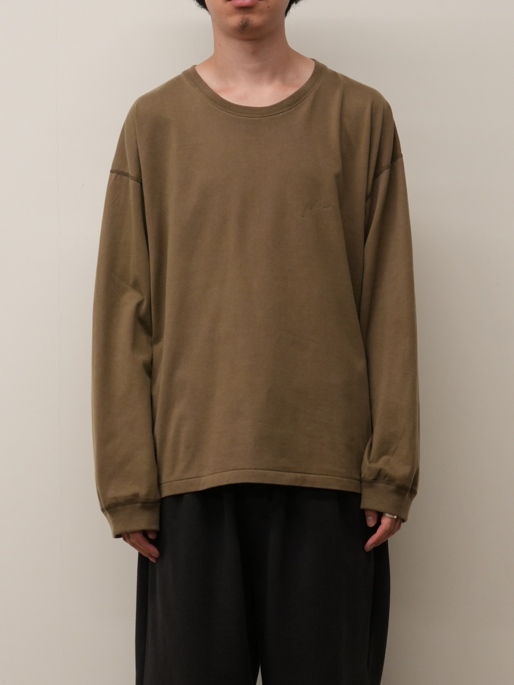 UNEVENNESS type-U LS T-SHIRT(BROWN) – ANCELLM UNEVENNESS type-U LS T-SHIRT(BROWN) – ANCELLM