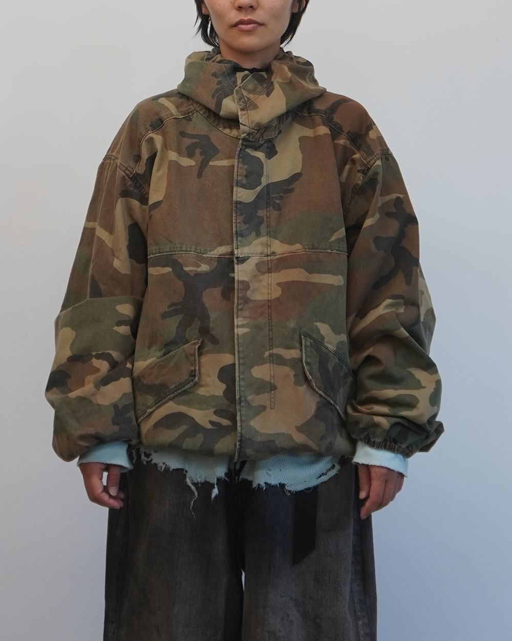 CAMO HOODIE JACKET(WOODLAND)