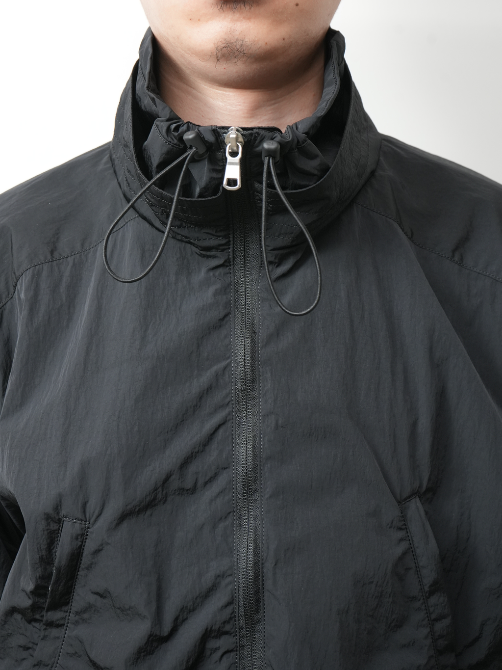 NYLON PULLOVER JACKET(BLACK) – ANCELLM NYLON PULLOVER JACKET(BLACK) – ANCELLM