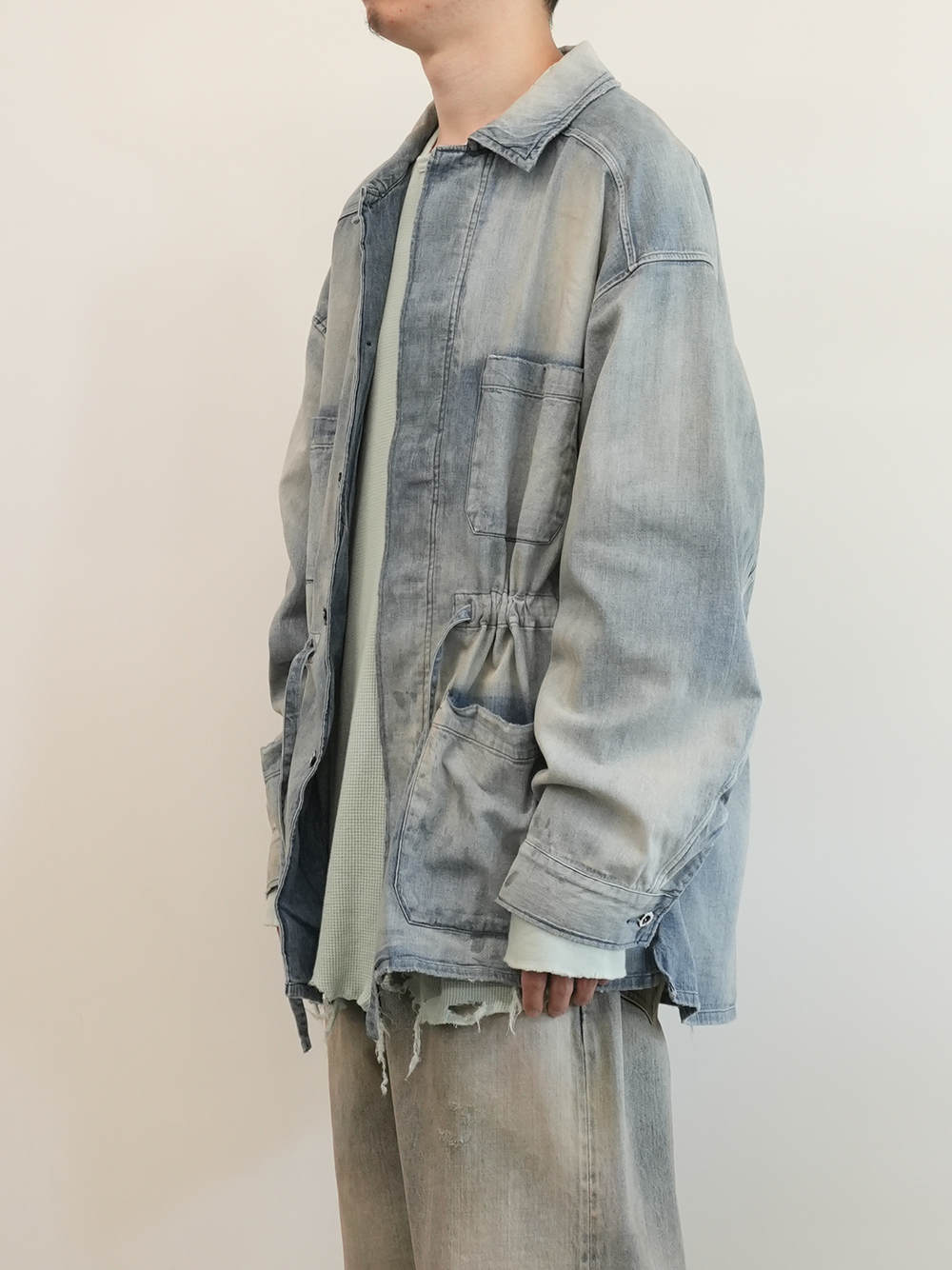 AGING DENIM SHIRT JACKET(INDIGO)