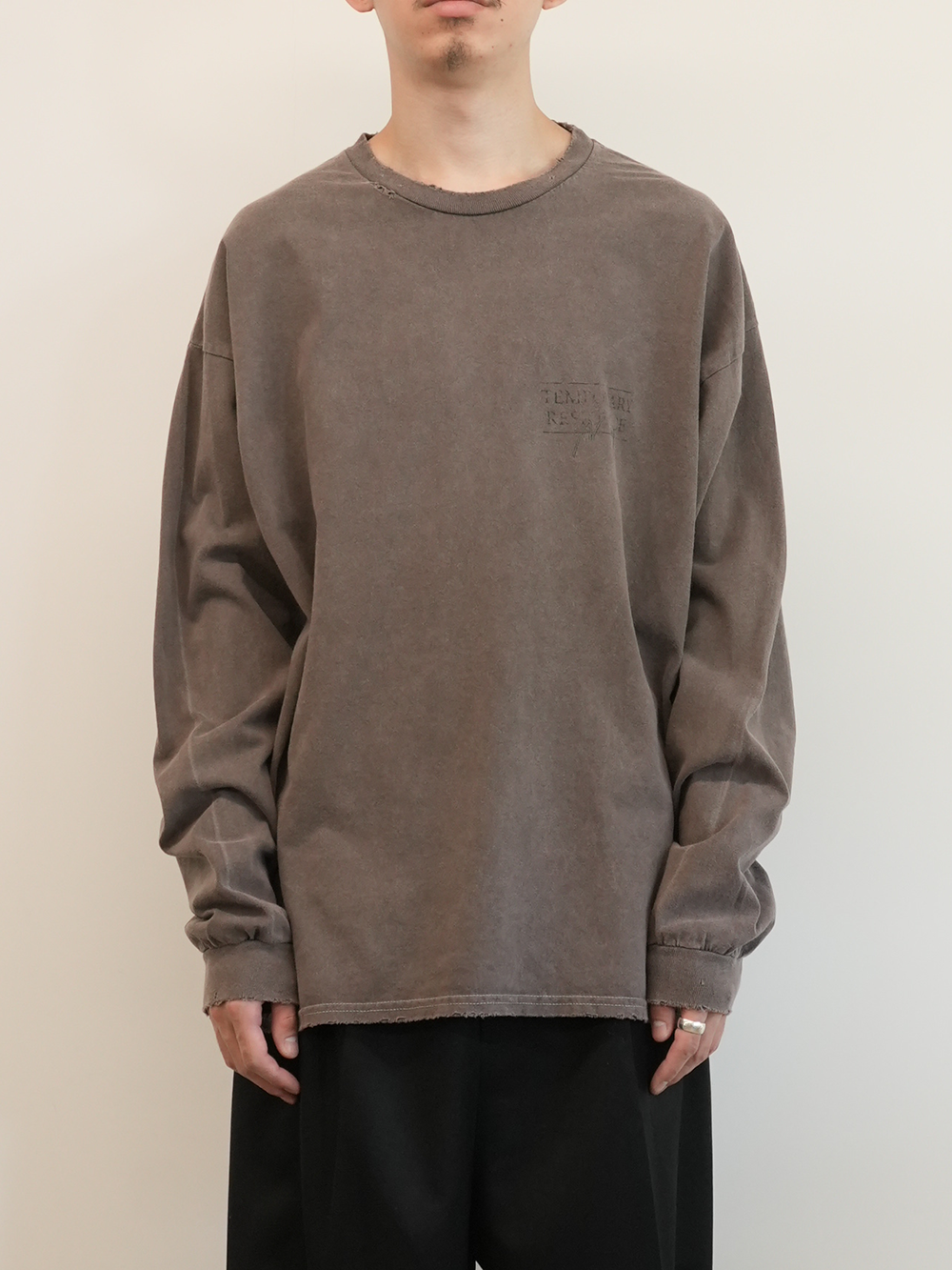 T/RESIDENCE DYED LS T-SHIRT(BROWN)