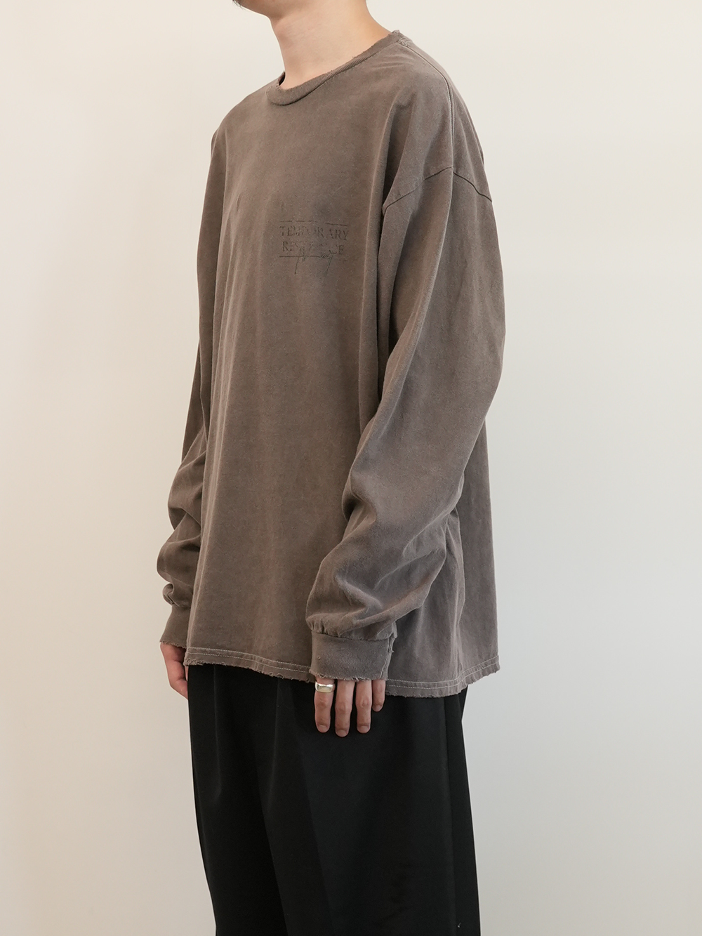 T/RESIDENCE DYED LS T-SHIRT(BROWN)