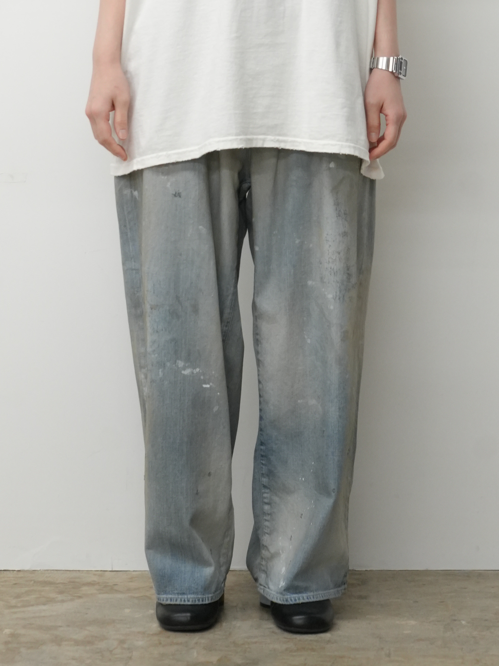 LIGHT OZ WIDE STRAIGHT DENIM PANTS(INDIGO) – ANCELLM LIGHT OZ WIDE STRAIGHT DENIM PANTS(INDIGO) – ANCELLM