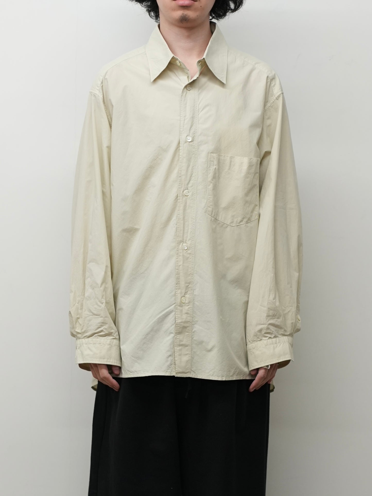 SHRINK OVER SHIRT(D.CREAM)