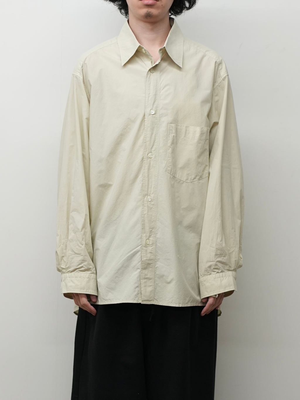 SHRINK OVER SHIRT(D.CREAM)