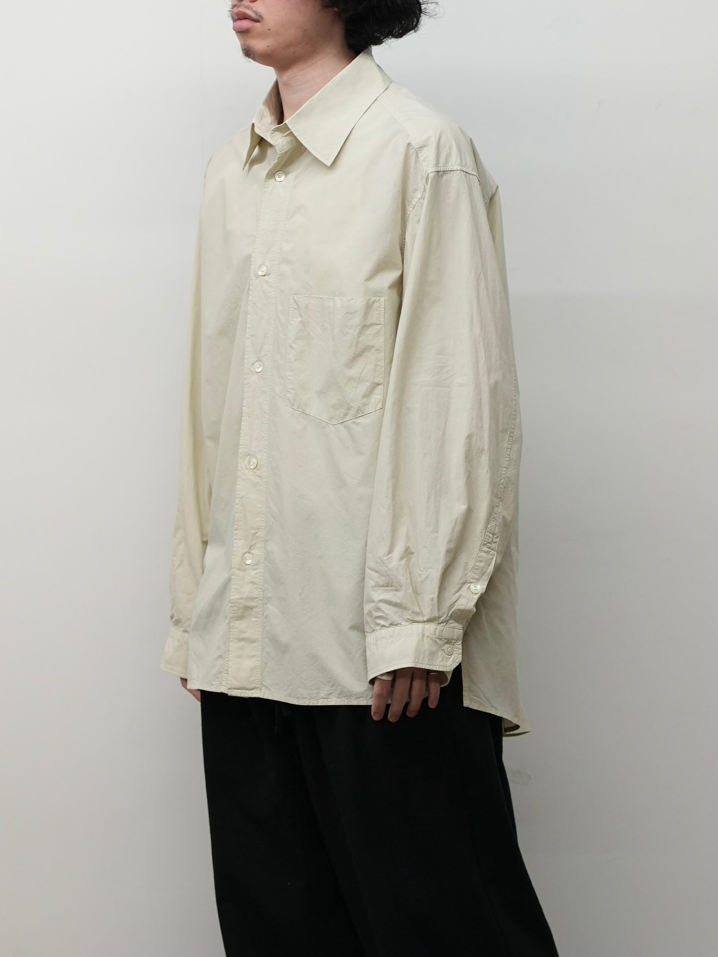 SHRINK OVER SHIRT(D.CREAM)