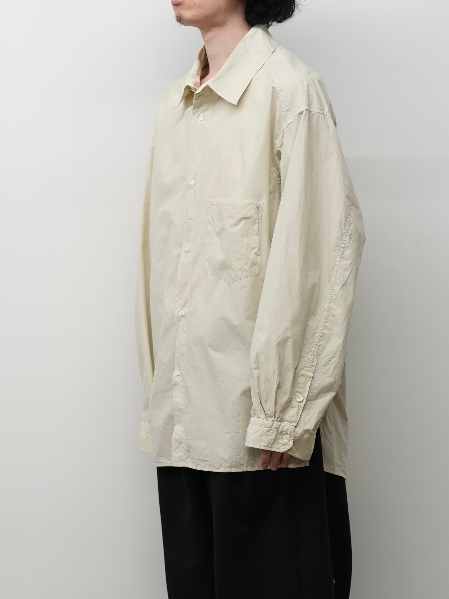 SHRINK OVER SHIRT(D.CREAM)