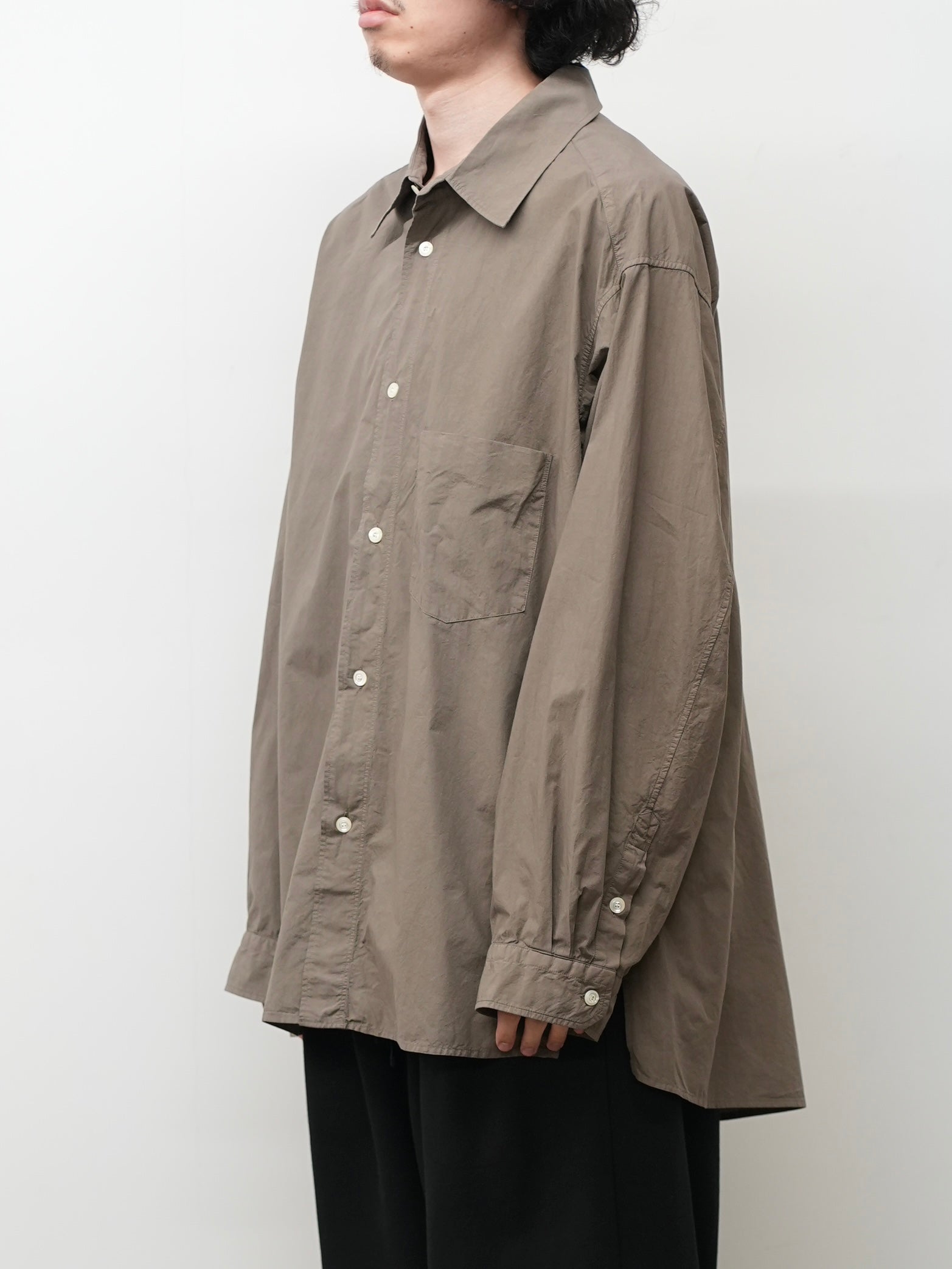 SHRINK OVER SHIRT(D.BROWN) – ANCELLM