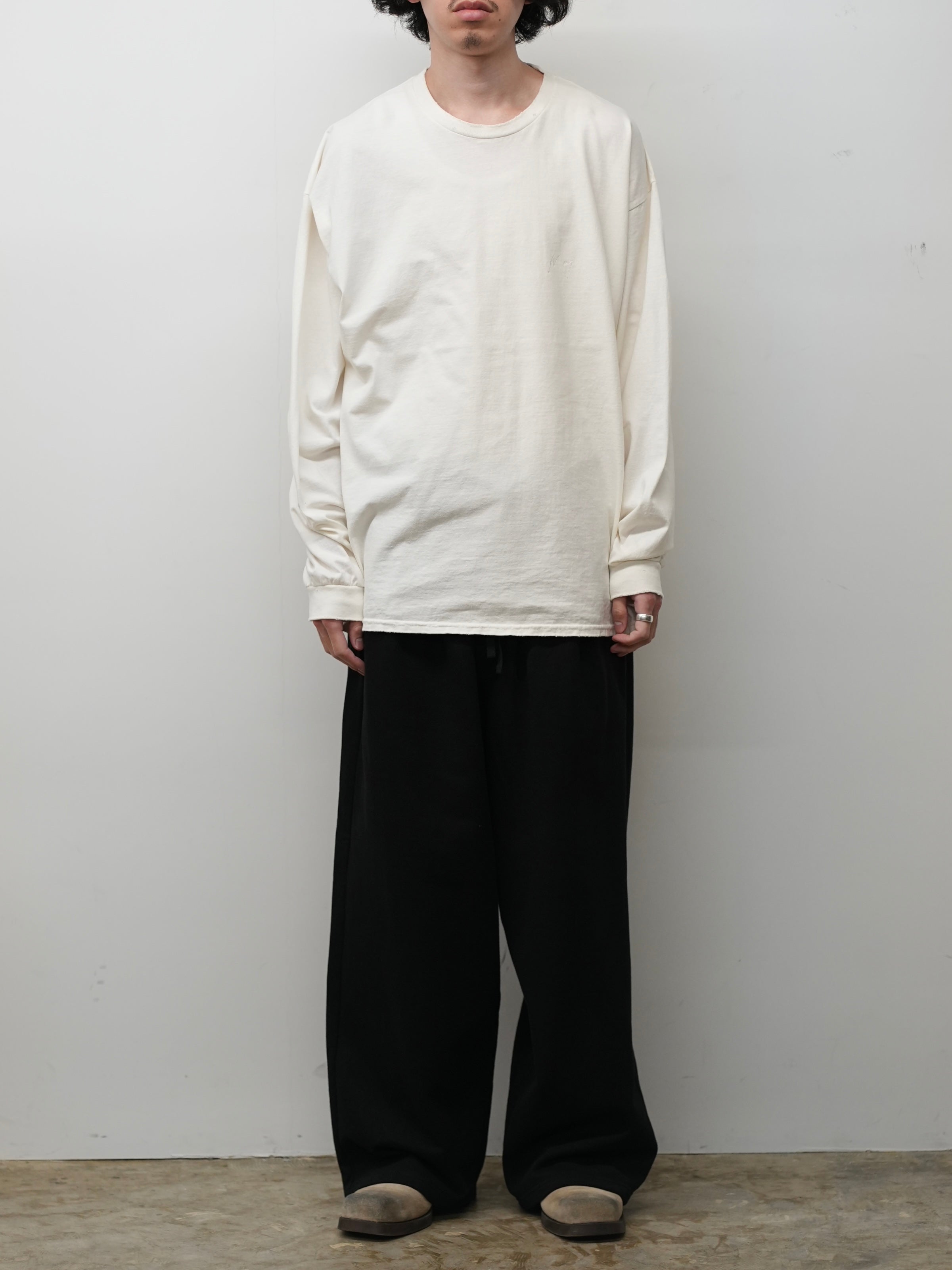 EMBROIDERY DYED LS(WHITE) – ANCELLM