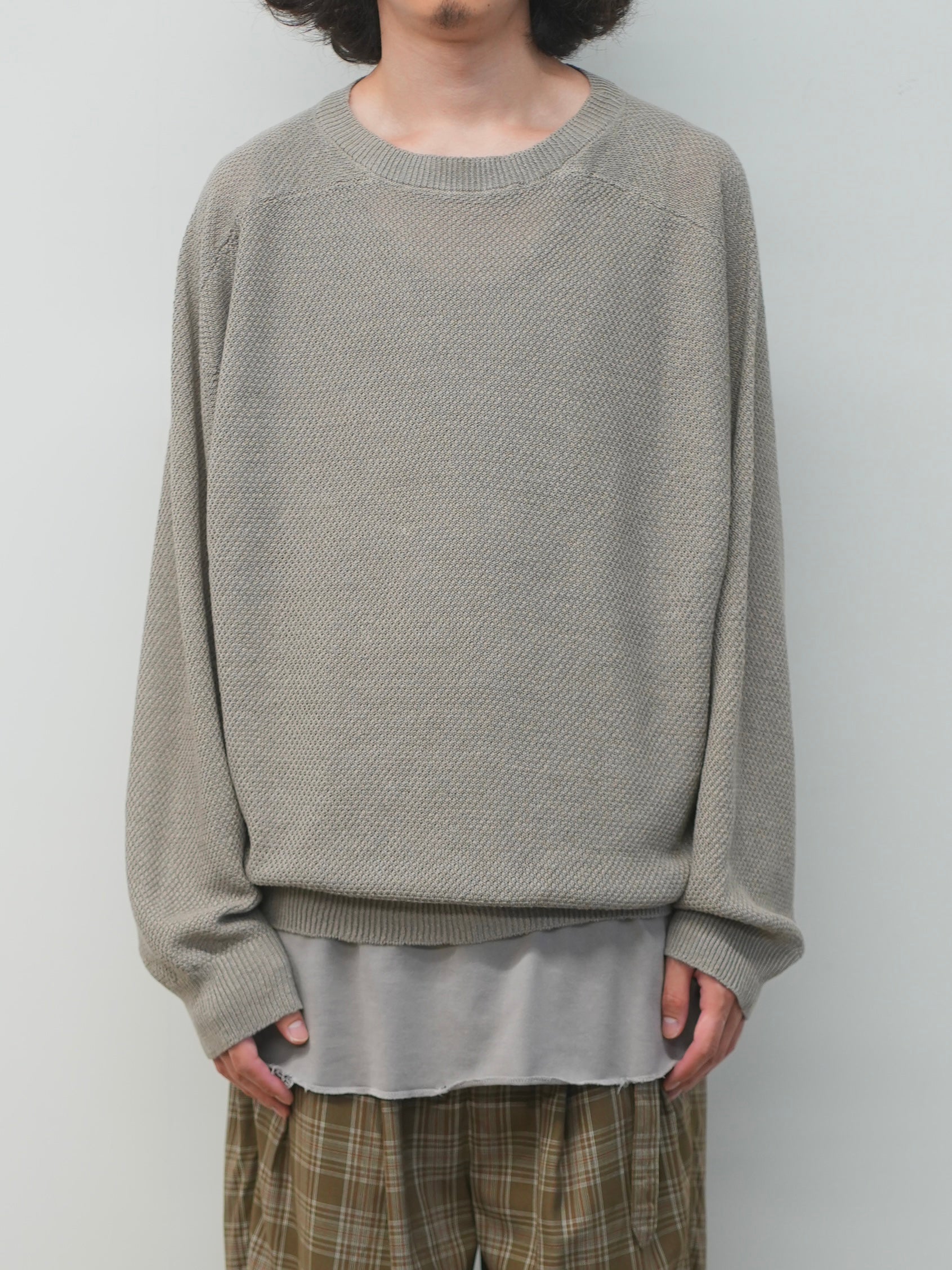 LINEN TUCK IN KNIT(GREIGE) – ANCELLM
