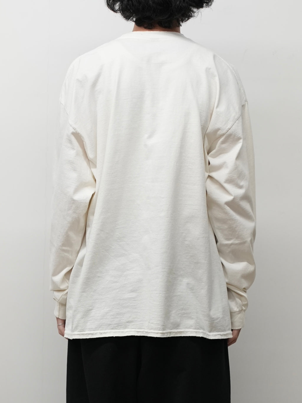 EMBROIDERY DYED LS(WHITE)