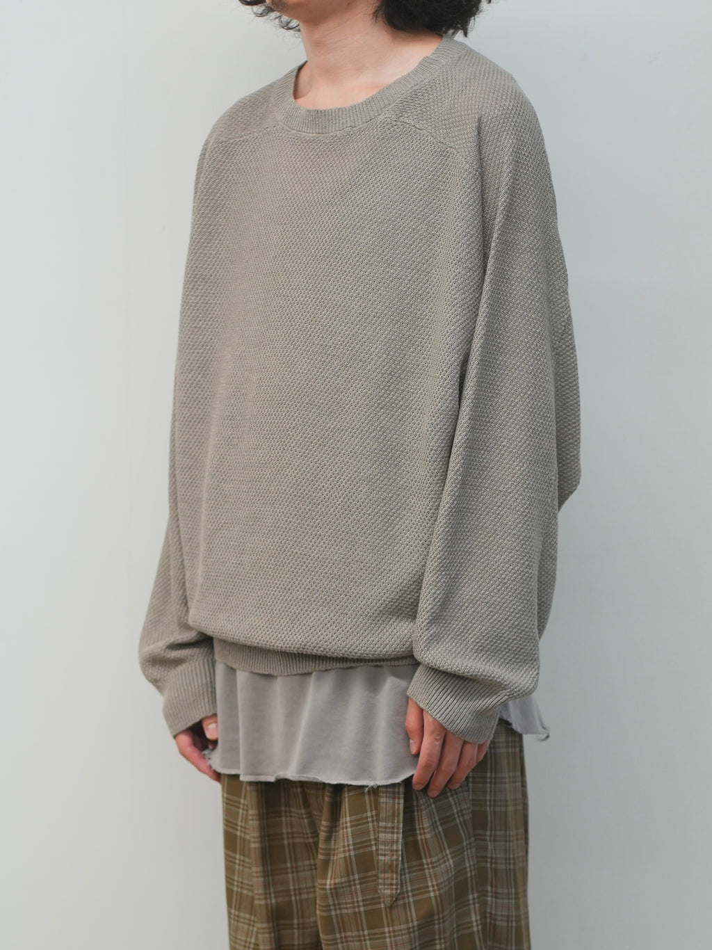 LINEN TUCK IN KNIT(GREIGE)