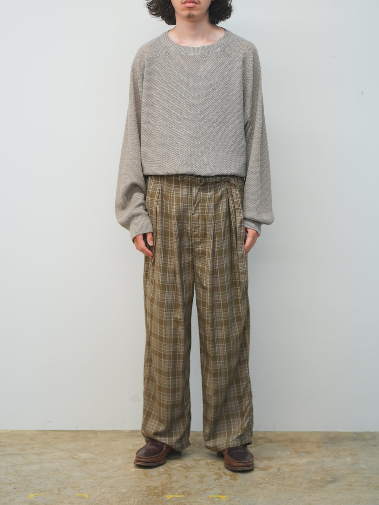 LINEN TUCK IN KNIT(GREIGE)
