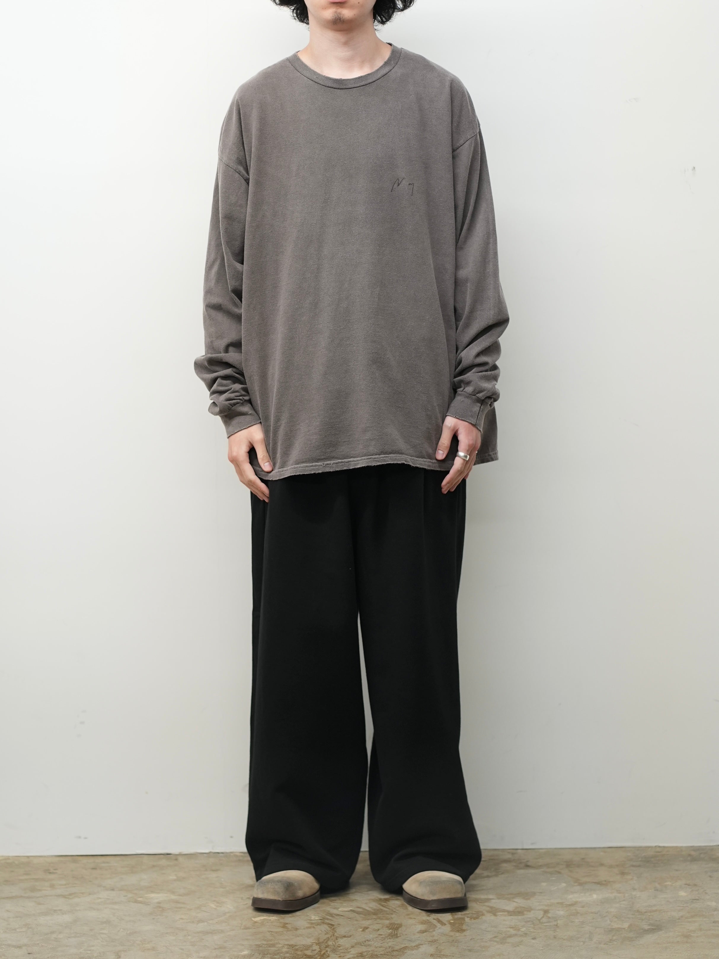 EMBROIDERY DYED LS(BROWN) – ANCELLM