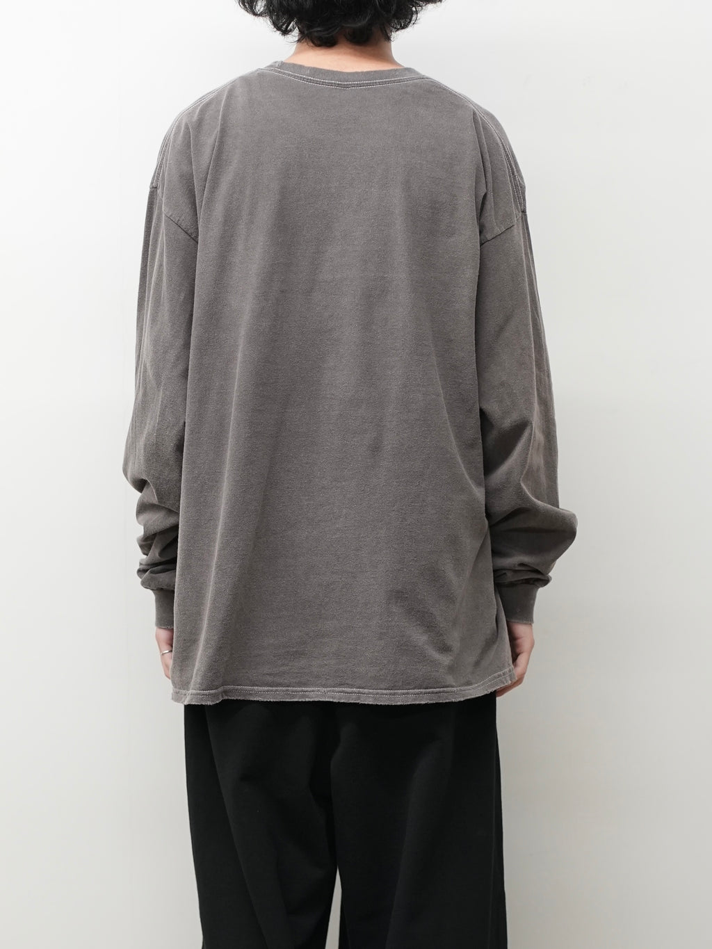 EMBROIDERY DYED LS(BROWN)