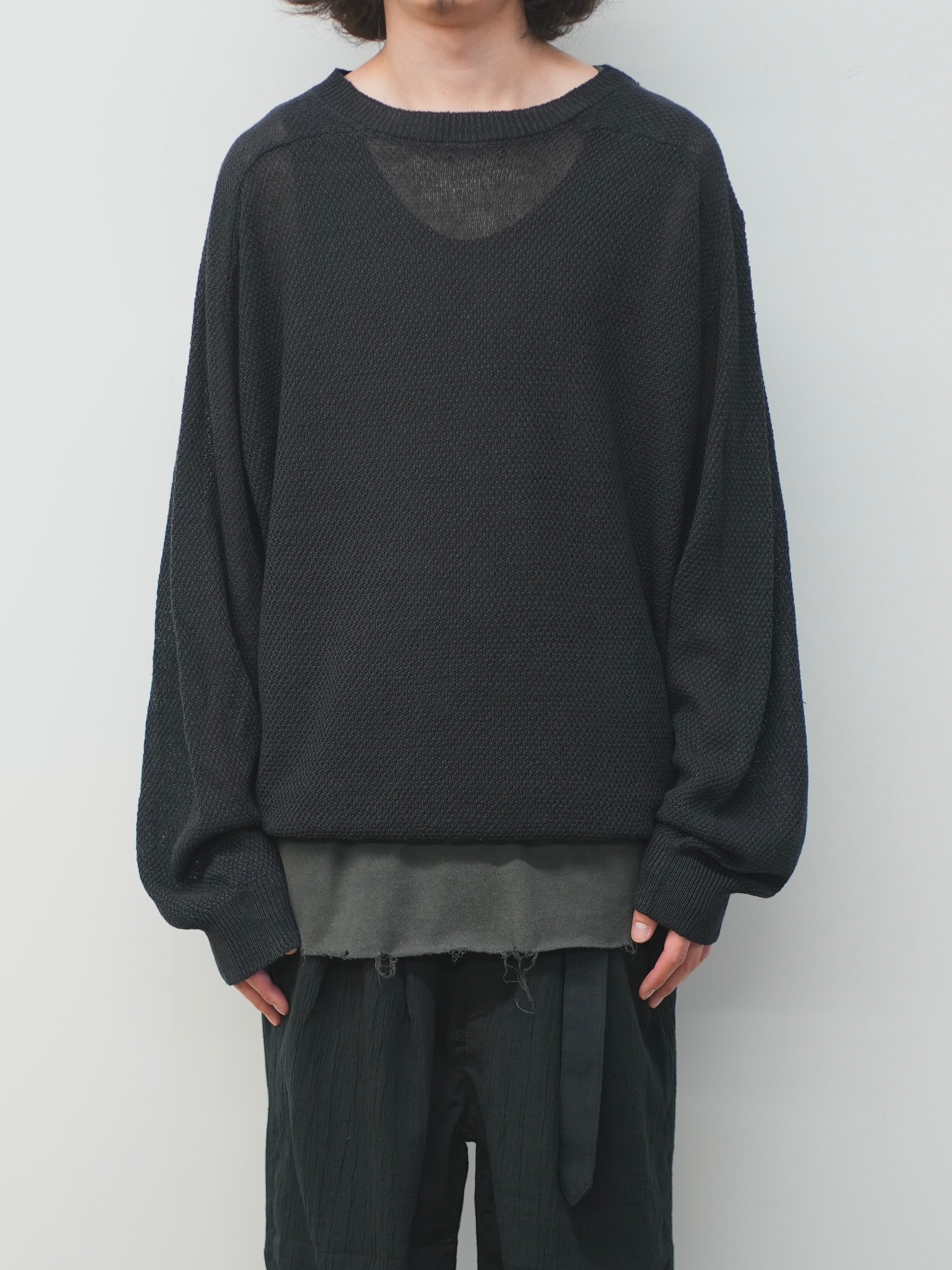 LINEN TUCK IN KNIT(BLACK) – ANCELLM
