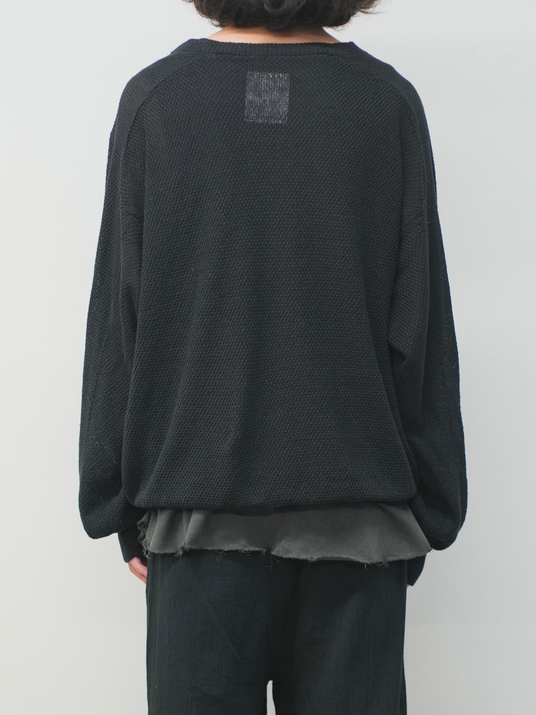 LINEN TUCK IN KNIT(BLACK) – ANCELLM