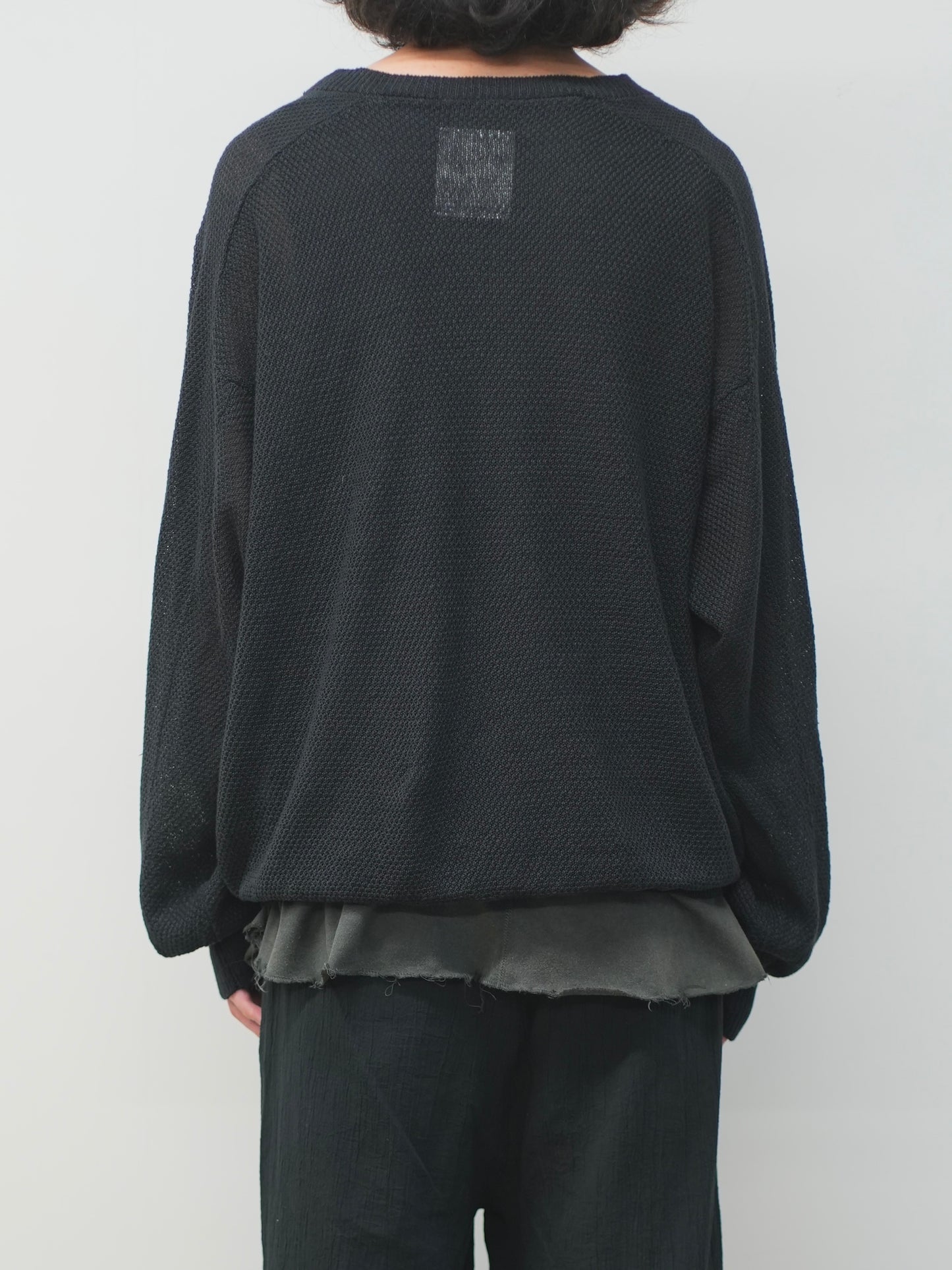 LINEN TUCK IN KNIT(BLACK)