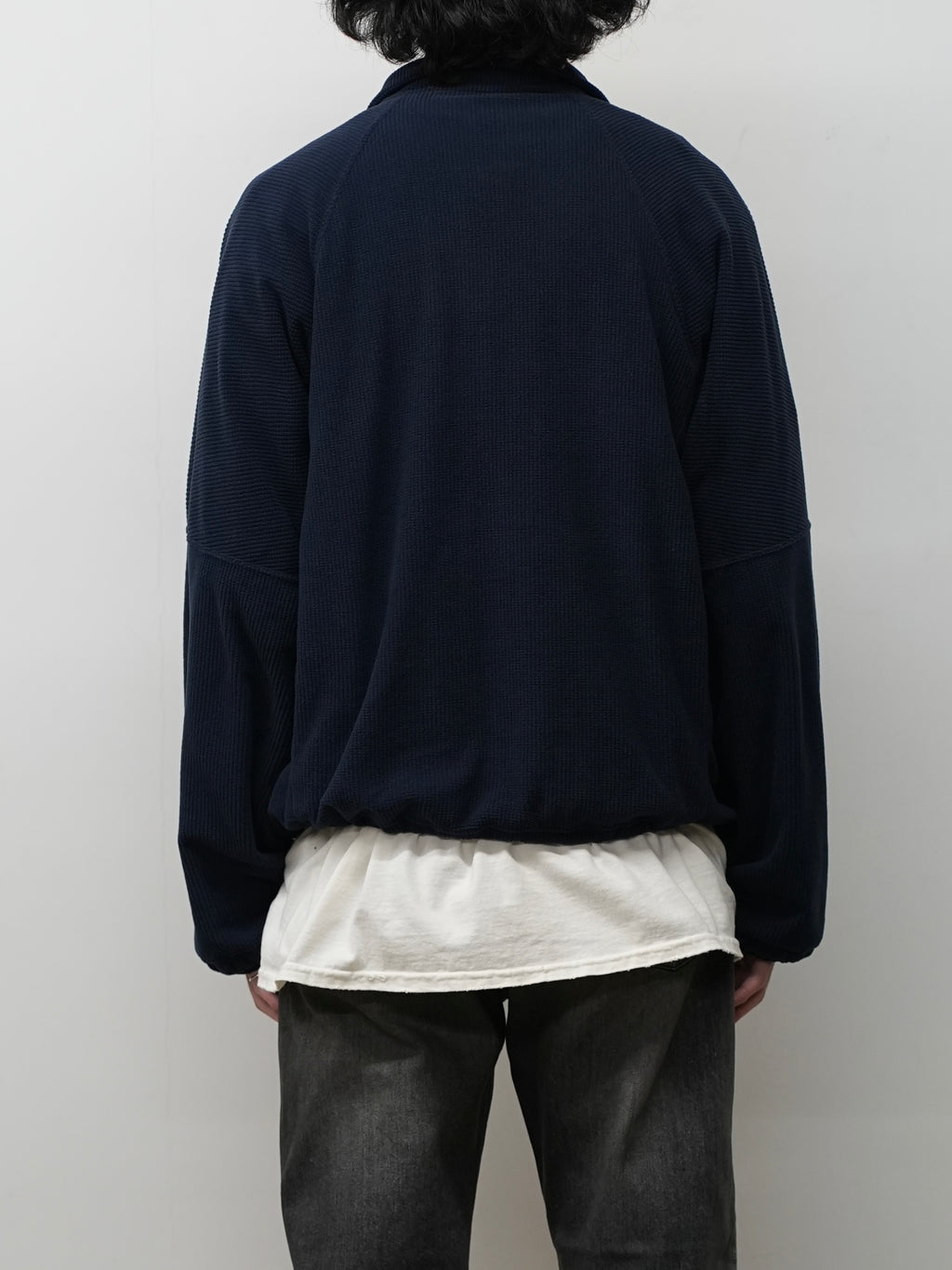 KIMONO ZIP FLEECE(NAVY)