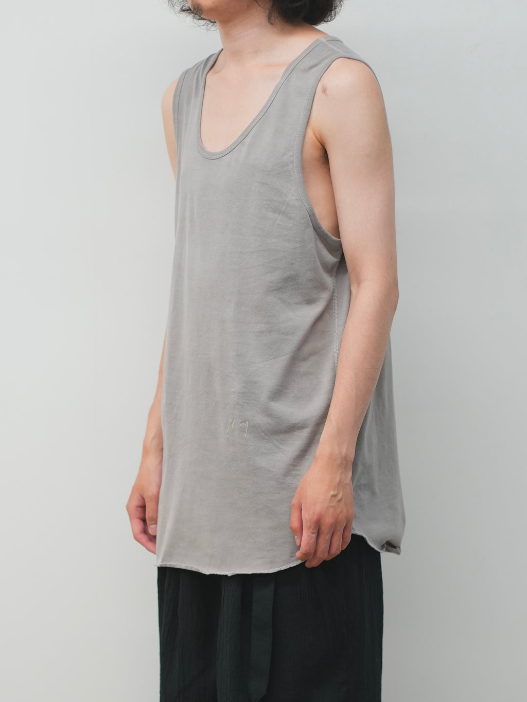 トップス ancellm UNEVENNESS TANK TOP Greige 1 UNEVENNESS TANK TOP(GREIGE) – ANCELLM