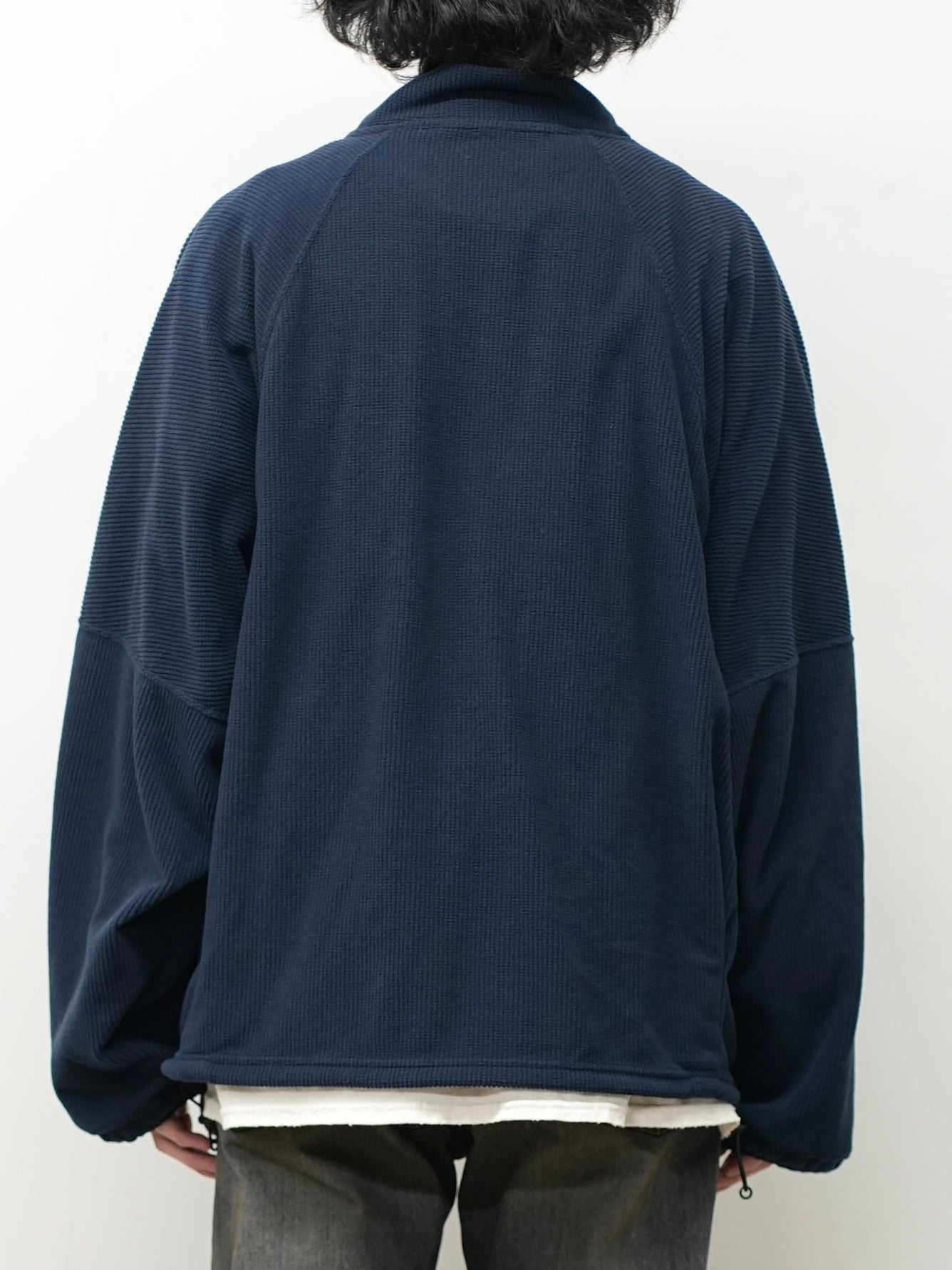KIMONO ZIP FLEECE(NAVY)