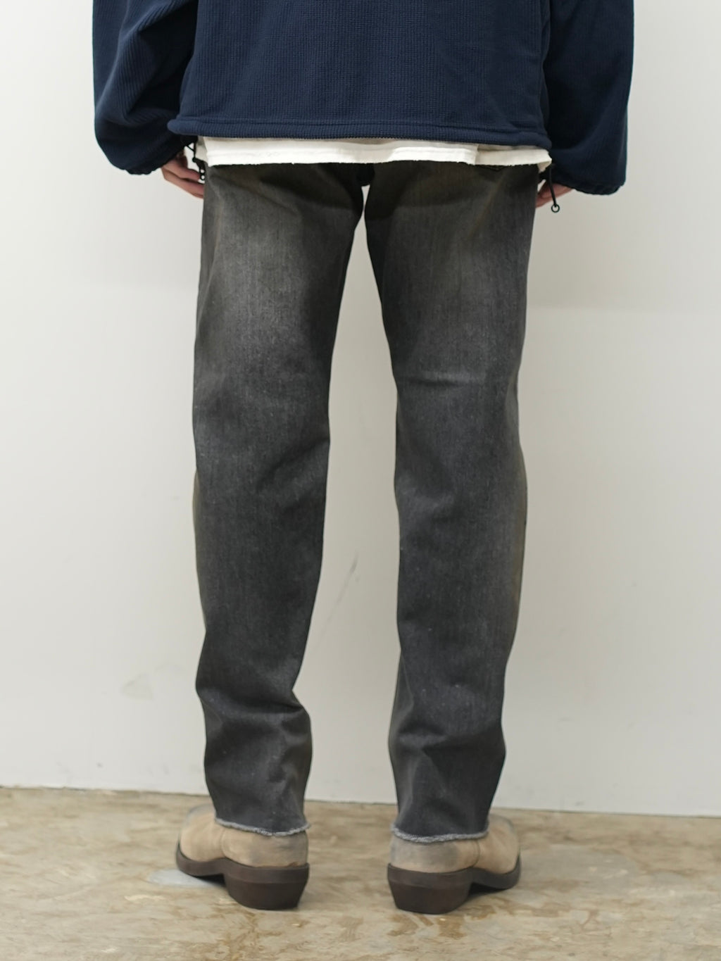 #07 SLIM STRAIGHT 5P DENIM PANTS(BLACK)