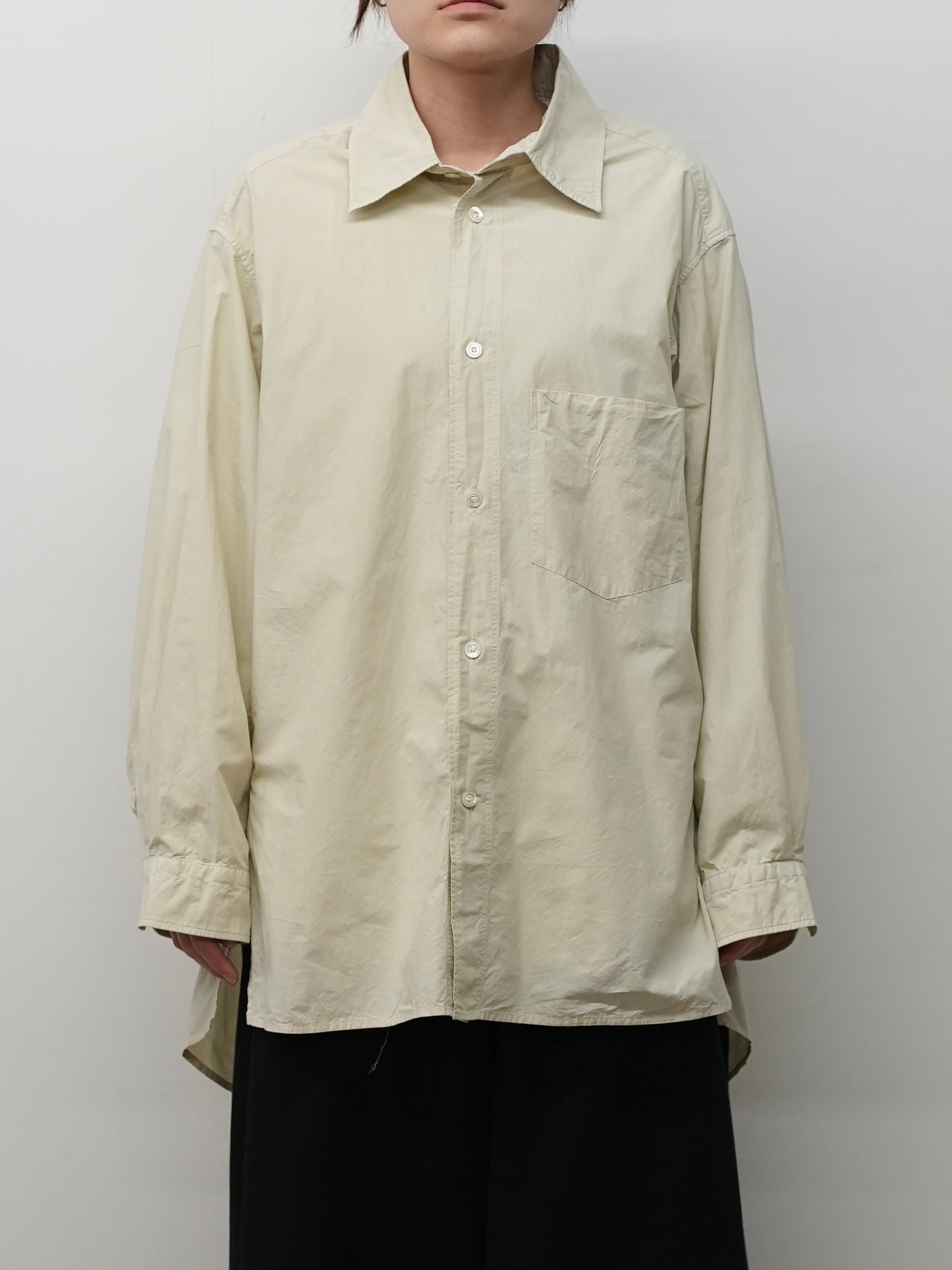 SHRINK OVER SHIRT(D.CREAM)